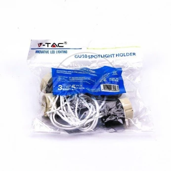 Oprawka Ceramiczna Gniazdo GU10 (Opak. 5szt) PVC V-TAC VT-791