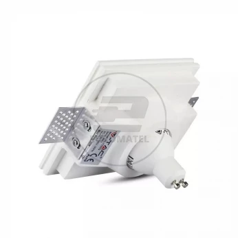 Oprawa Oczko V-TAC GIPS GU10 Wpuszczane Okrągła 120x120 Biała VT-776