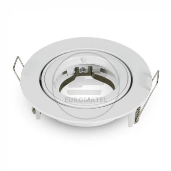 Oprawa Oczko V-TAC Aluminiowa Odlew GU10 Okrągła Ruchoma Biały VT-775