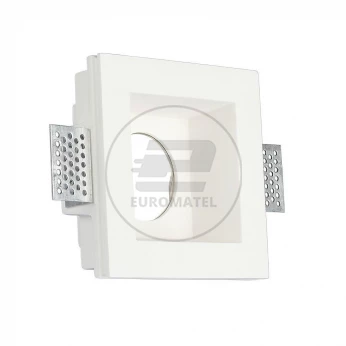 Oprawa Oczko V-TAC GIPS GU10 Wpuszczana Kwadrat 120x120 Biała VT-763