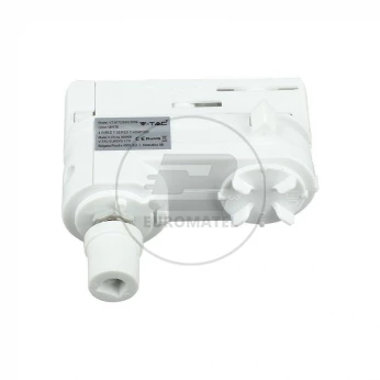 Adaptor Szynoprzewodu V-TAC Track Light 3 fazowy Biały