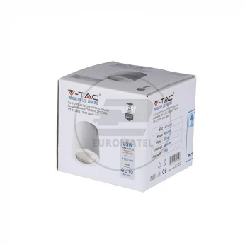 Oprawa V-TAC GIPS GU10 Natynkowa Tuba Okrągła Biała 70x75 VT-727
