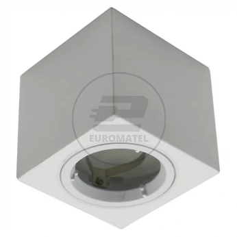 Oprawa V-TAC GIPS GU10 Natynkowa Kwadrat Biała Kostka 75x75x75mm VT-716