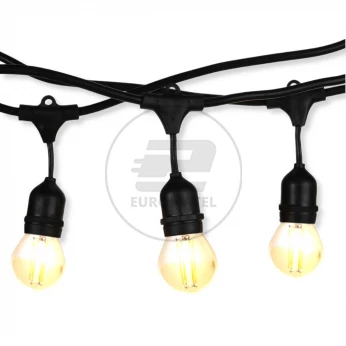 Łańcuch LED VT-713 15x E27 Czarny IP65 3673