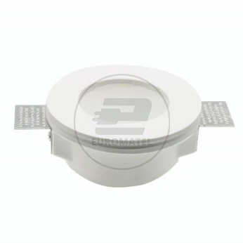 Oprawa Oczko V-TAC GIPS GU10 Wpuszczana Szkło Mrożone Okrągła fi.120 Biała VT-801