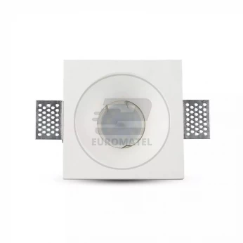 Oprawa Oczko V-TAC GIPS GU10 Wpuszczana 103x103 Okrągła Biała V-TAC VT-859SQ