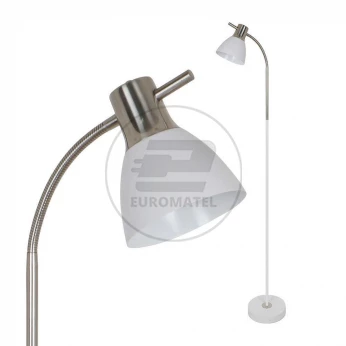 Lampa Podłogowa V-TAC E27 60W Piaskowany Biały + Satyna VT-7600