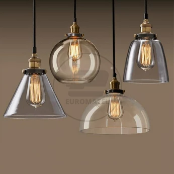 Lampa Wisząca VT-7320 E27 Max. 60W Transparentna 3739