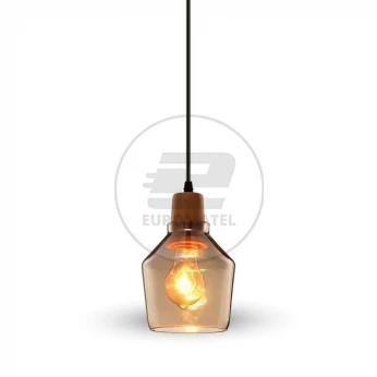 Lampa Wisząca VT-7130 Przezroczyste Szkło Pendent 130cm 3818