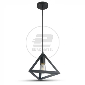 Lampa Wisząca VT-7141 E27 Max. 60W Geometryczna Czarna 3832