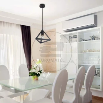 Lampa Wisząca VT-7141 E27 Max. 60W Geometryczna Czarna 3832