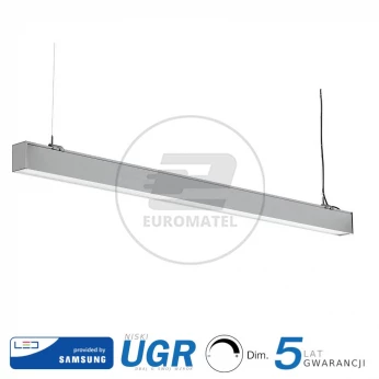 Oprawa Liniowa VT-7-43 SAMSUNG CHIP 40W 4000K 3400lm 1200x50x65mm 384