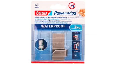 Haczyk samoprzylepny POWERSTRIPS WATERPROOF 1szt. do szczoteczki metal 59708-00004-00