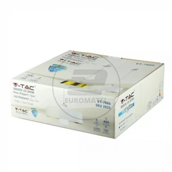 Oprawa Wisząca LED V-TAC 7W (Akryl) Biały 340x190mm VT-766 3000K 400lm 3 Lata Gwarancji