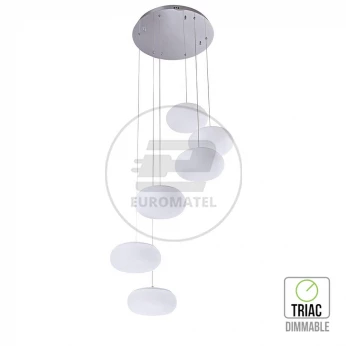Oprawa Zwieszana V-TAC 72W LED Wisząca Triac Ściemnialna Biała VT-7390 3000K 6500lm 3 Lata Gwarancji