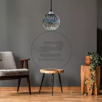 Oprawa Zwieszana V-TAC 3D Efekt Gwiazd E27 fi250 VT-7256 5 Lat Gwarancji