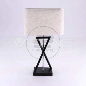 Lampka V-TAC E27 IKS Kwadrat Czarna Kość Słoniowa 320x200x570mm VT-7712 5 Lat Gwarancji