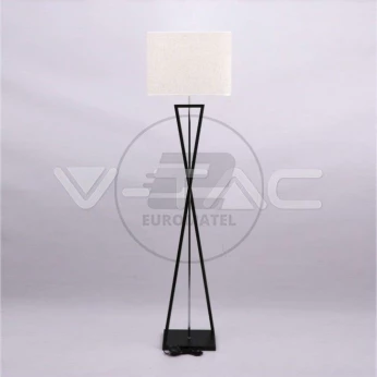 Lampa Podłogowa V-TAC IKS Kwadrat Czarna Kość Słoniowa 450x300x1630mm VT-7912 5 Lat Gwarancji
