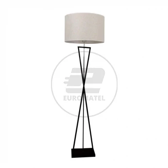 Lampa Podłogowa V-TAC IKS Okrągła Czarna Kość Słoniowa 450x285x1620mm VT-7913 5 Lat Gwarancji