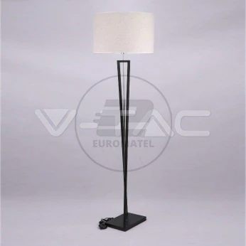 Lampa Podłogowa V-TAC IKS Okrągła Czarna Kość Słoniowa 450x285x1620mm VT-7913 5 Lat Gwarancji