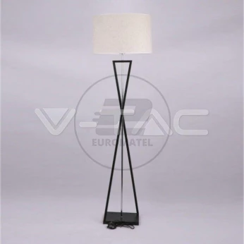Lampa Podłogowa V-TAC IKS Okrągła Czarna Kość Słoniowa 450x285x1620mm VT-7913 5 Lat Gwarancji