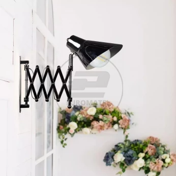Lampa Ścienna V-TAC Rozciągana Sprężyna Czarny+Chrom E27 VT-7402 5 Lat Gwarancji