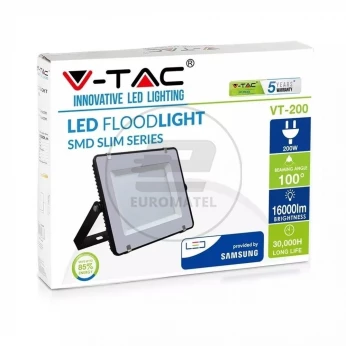 Projektor LED 200W 16000lm 4000K Dioda SAMSUNG Czarny IP65 418