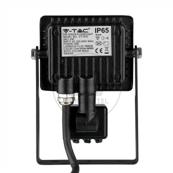 Projektor LED 10W 800lm 6400K Dioda SAMSUNG z czujnikiem ruchu PIR Czarny IP65 438