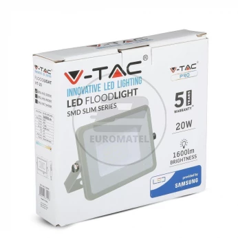 Projektor LED 20W 1600lm 4000K Dioda SAMSUNG Szary IP65 446