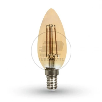 Żarówka LED V-TAC 4W Filament E14 Świeczka Bursztyn VT-1982 2700K 400lm