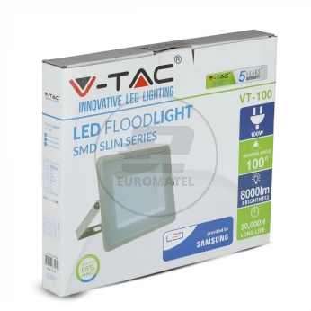Projektor LED 100W 8000lm 4000K Dioda SAMSUNG Szary IP65 473