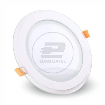 Panel LED V-TAC 18W LED Szkło Okrągły VT-1881G 3000K 1260lm