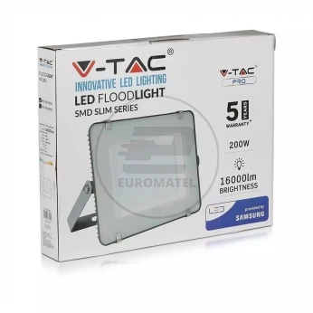 Projektor LED 200W 16000lm 4000K Dioda SAMSUNG Szary IP65 484