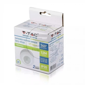 Czujnik Ruchu 360st Sufitowy na podczerwień Biały V-TAC VT-8004