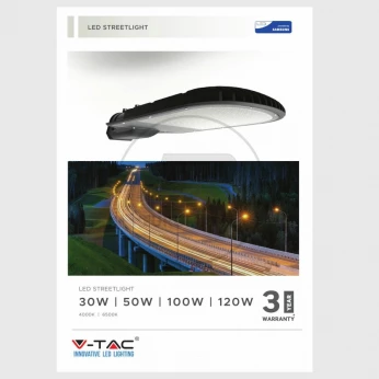 Oprawa uliczna VT-121ST SAMSUNG CHIP 120W 4000K 12000lm 3 Lata Gwarancji 533