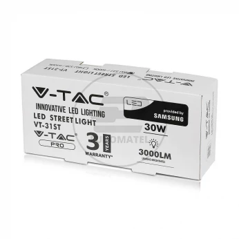 Oprawa uliczna VT-31ST SAMSUNG CHIP 30W 4000K 3000lm 3 Lata Gwarancji 537