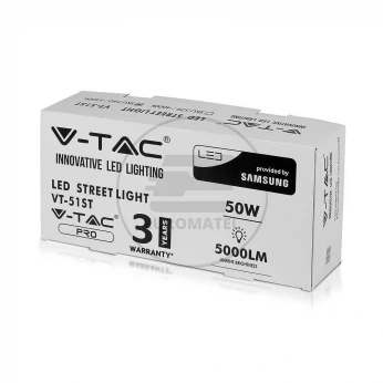 Oprawa uliczna VT-51ST SAMSUNG CHIP 50W 4000K 5000lm IP65 Czarna 539