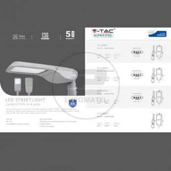 Oprawa uliczna VT-160ST SAMSUNG CHIP 160W 4000K 20800lm 5 Lat Gwarancji 543