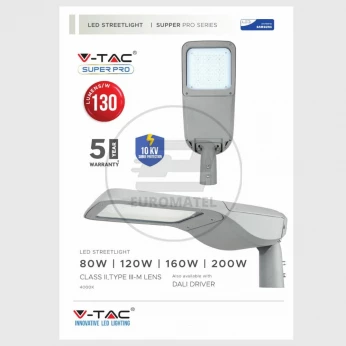 Oprawa uliczna VT-160ST SAMSUNG CHIP 160W 4000K 20800lm 5 Lat Gwarancji 543