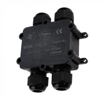 Mufa Hermetyczna VT-877 Konektor Puszka 4X fi 8-12mm Czarny IP68 5982