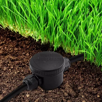 Puszka Złączka Mufa Hermetyczna Czarna 3Pin 24A AC:450V Średnica kabla 5-9mm IP66 V-TAC VT-881