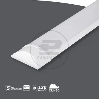 Oprawa V-TAC 40W LED Liniowa Natynkowa SAMSUNG CHIP 120cm 120lm/W VT-8-40 3000K 4200lm 5 Lat Gwarancji