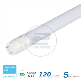 Świetlówka LED VT-122 SAMSUNG CHIP 18W T8 G13 6400K 2250lm 120cm A++ 5 lat Gwarancji 673
