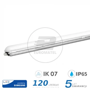 Oprawa Hermetyczna LED VT-160 CHIP 60W 6500K 120lm/W 7200lm 5 Lat Gwarancji 679
