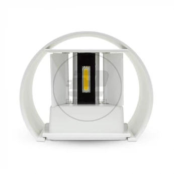 Kinkiet LED VT-759 6W 4000K 660lm BIAŁY OKRĄGŁY IP65 A++ 7091