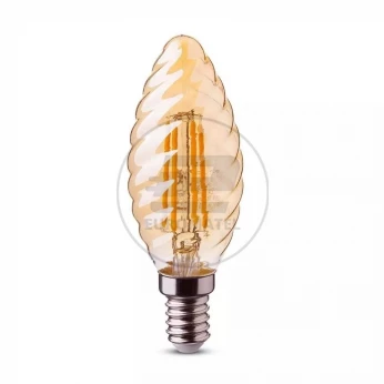 Żarówka Dekoracyjna LED FILAMENT VT-1948 4W E14 CANDLE 2200K 350lm A+ 300st. 7115