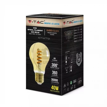 Żarówka Dekoracyjna LED FILAMENT VT-2154 4W E27 A60 2200K 360lm A+ 300st. 7335