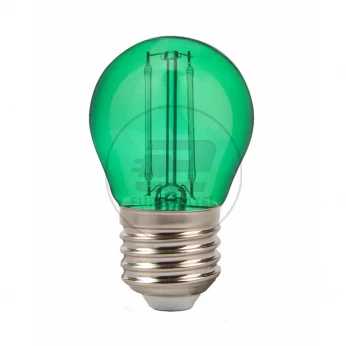 Żarówka Dekoracyjna LED FILAMENT VT-2132-G 2W E27 G45 ZIELONY 60lm A+ 300st. 7411