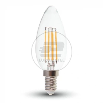 Żarówka Dekoracyjna LED FILAMENT VT-2127 6W E14 CANDLE 2700K 600lm A+ 300st. 7423
