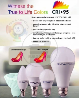 Żarówka LED VT-2216 5.5W E27 G45 6400K 470lm CRI&gt;95 7493